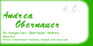 andrea obernauer business card